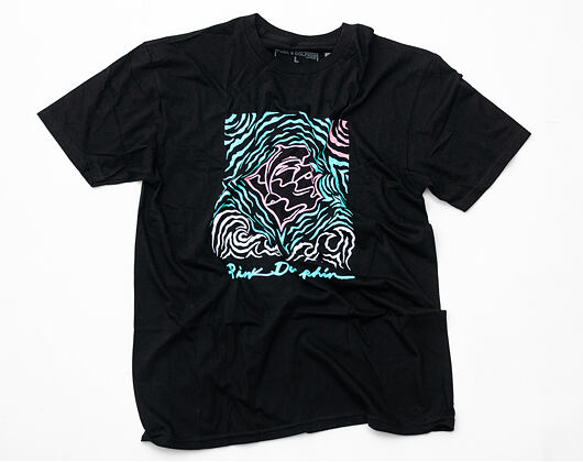 Triko Pink Dolphin Waves Stamp Black
