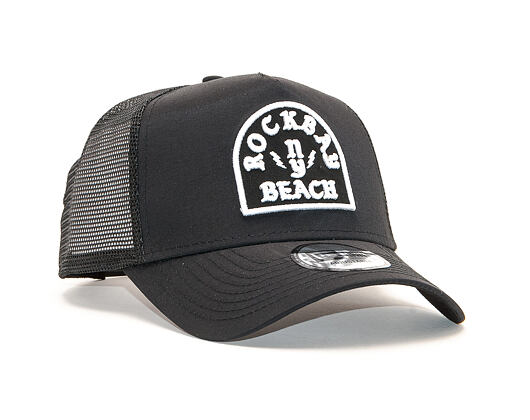 Kšiltovka New Era 9FORTY Trucker Rockbay Beach Black / Optic White Snapback