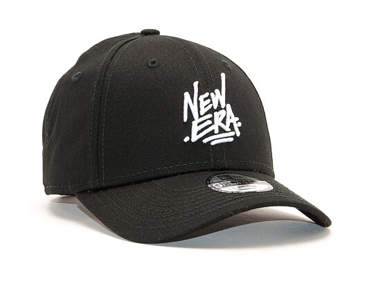 Dětská Kšiltovka New Era 9FORTY Script Youth Black / White Strapback
