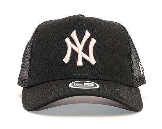 Dámská Kšiltovka New Era 9FORTY Trucker The League Essential New York Yankees Black / Blush Sky Pink