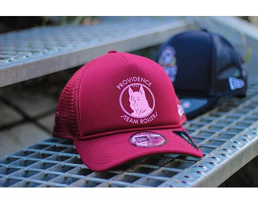 Kšiltovka New Era 9FORTY Trucker Historic Providence Steam Rollers Cardinal Snapback