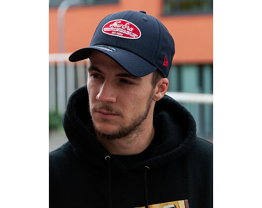 Kšiltovka New Era 9FORTY Oval Logo Navy Strapback