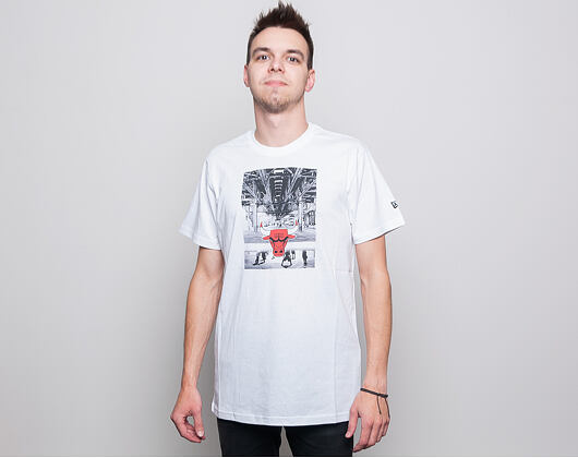 Triko New Era Photo Print Chicago Bulls White