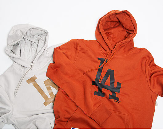 Mikina New Era Vintage Big Logo Hoody Los Angeles Dodgers Cooperstown Rust