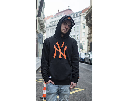 Mikina New Era New York Yankees Seasonal Team Logo Hoody Black/Rust Orange