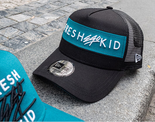 Kšiltovka New Era 9FORTY A-Frame Trucker Colour Block Fresh Ego Kid Black/Teal