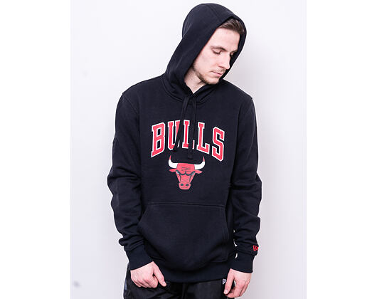 Mikina s kapucí New Era Essential Logo Pull Over Hoody Chicago Bulls Black