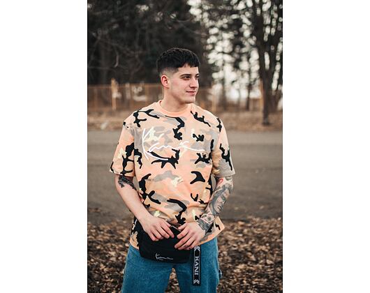 Triko Karl Kani Signature Camo Tee 6060598 Camel/Black/Coral/Yellow