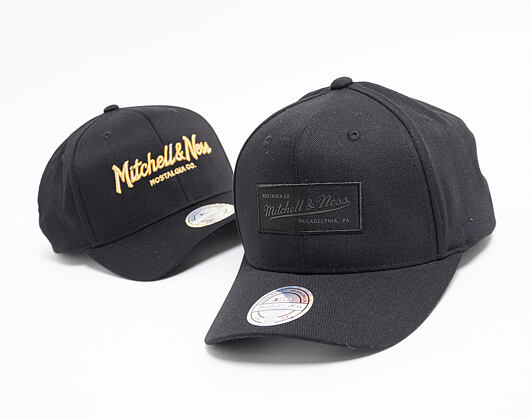 Kšiltovka Mitchell & Ness 619 Pinscript Black/Metallic Gold