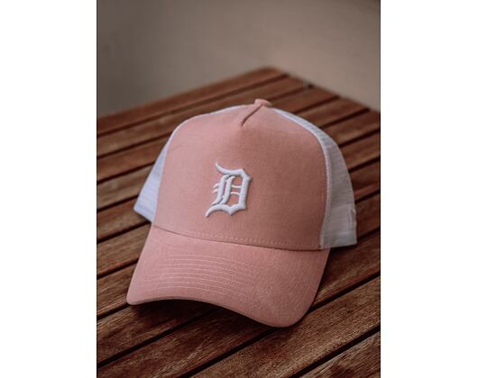 Dámská Kšiltovka New Era  Micro Cord  Detroit Tigers  9FORTY A-FRAME TRUCKER  Pink / Optic White