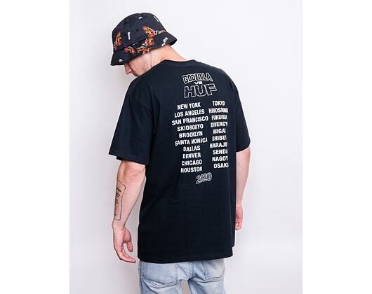 Triko Huf Vs Godzilla Tour SS T-Shirt Black