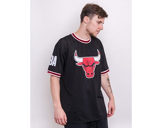 Triko New Era NBA Oversized Applique Tee Chicago Bulls Black