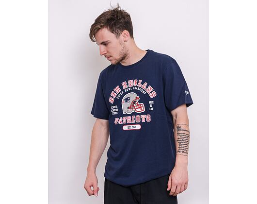 Triko New Era NFL Helmet And Wordmark Tee New England Patriots Oceanside Blue