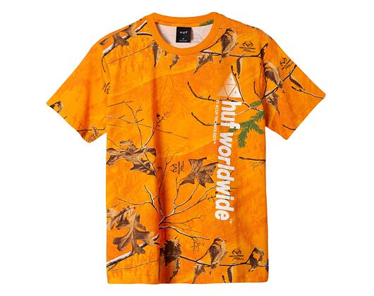 Triko HUF Realtree Peak Logo T-Shirt Orange
