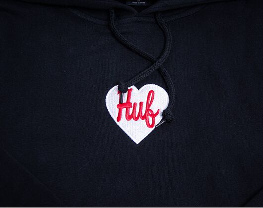 Mikina HUF Plastic Heart Hoodie Black