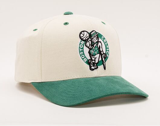 Kšiltovka Mitchell & Ness INTL857 Boston Celtics Pro Crown White/Green