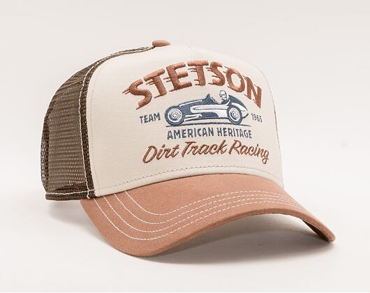 Kšiltovka Stetson Trucker Cap Dirt Track Racing Brown 7751154