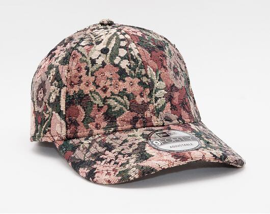 Kšiltovka New Era 9FORTY Woven Floral Strapback Brown