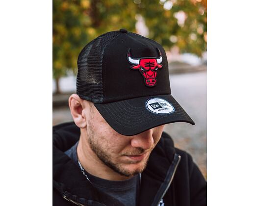 Kšiltovka New Era 9FORTY A-FRAME Trucker NBA Dark Base Team Chicago Bulls Black