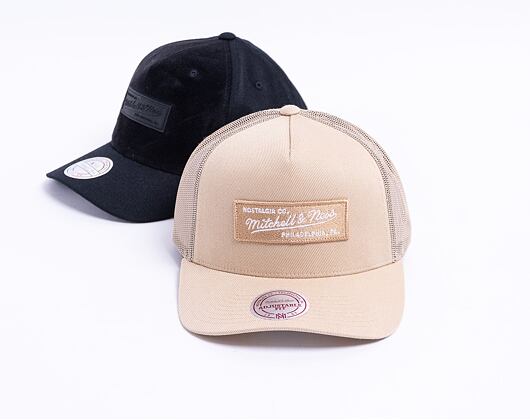 Kšiltovka Mitchell & Ness Box Logo Classic Trucker Khaki