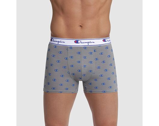 Pánské Boxerky Champion Patterned Boxer X1 Grey/Blue