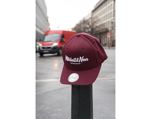 Kšiltovka Mitchell & Ness Pinscript High Crown 110 Maroon Snapback