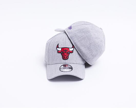 Kšiltovka New Era 39THIRTY Heather Chicago Bulls Stretch Fit Gray