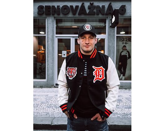 Bunda New Era MLB Cooperstown Varsity Jacket Detroit Tigers Black