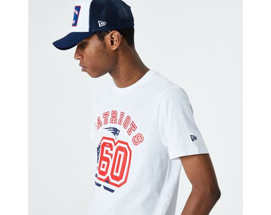 Triko New Era New England Patriots NFL Flag Number Tee White