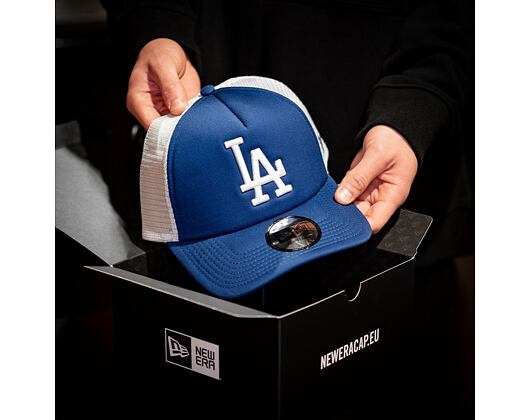 Kšiltovka New Era - MLB Clean 9FORTY Trucker - LA Dodgers - Light Royal / White