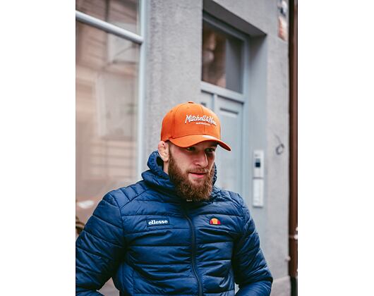 Kšiltovka Mitchell & Ness Pinscript High Crown 110 Burnt Orange / Silver Grey Snapback