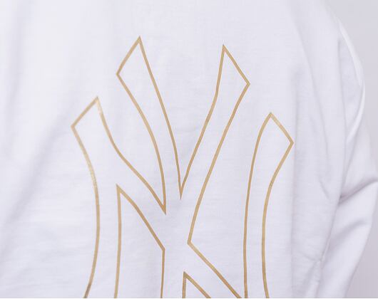 Mikina New Era MLB Metallic Hoody New York Yankees Optic White/Gold