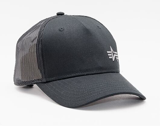 Kšiltovka Alpha Industries Trucker Cap Small Logo 126903 Black