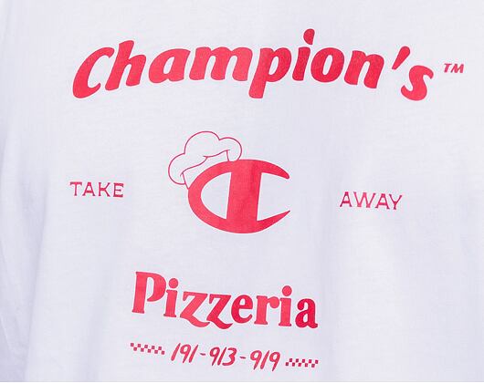 Triko Champion T T-Shirt Pizzeria 216429 WHT White