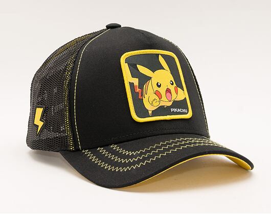 Kšiltovka Capslab - Trucker Pokémon - Pikachu - Black / Black