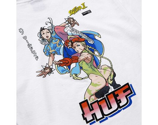 Triko HUF Street Fighter Chun-Li & Cammy T-Shirt White