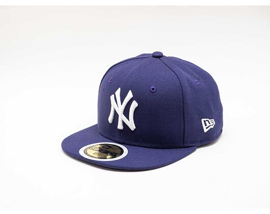 Dětská kšiltovka NEW ERA 59FIFTY Kids MLB League Basic New York Yankees Fitted Purple / White