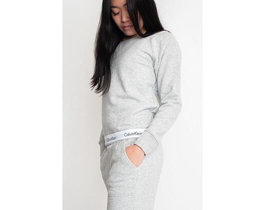 Dámská mikina Calvin Klein Top Sweatshirt Long Sleeve QS5718E 020 Šedá