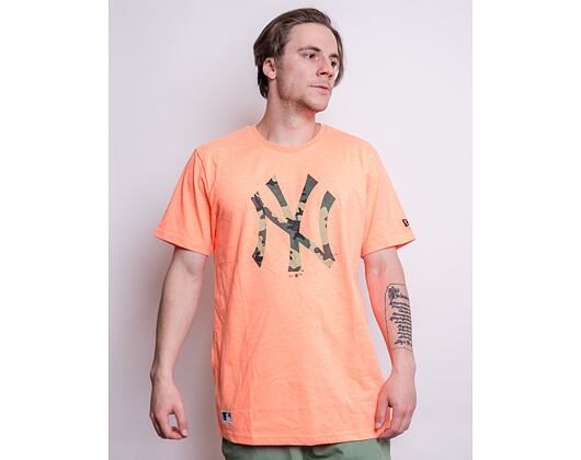Triko New Era MLB Camo Pack Infill Team Logo New York Yankees Orange / Woodland Camo