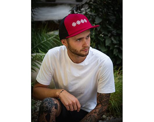Kšiltovka Independent Cross Sequent Meshback Black/Dark Red