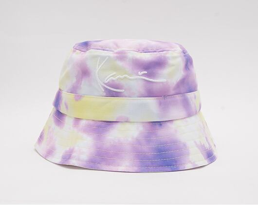 Klobouk Karl Kani KK Signature Tie Dye Bucket Hat Lilac/Yellow 7115091