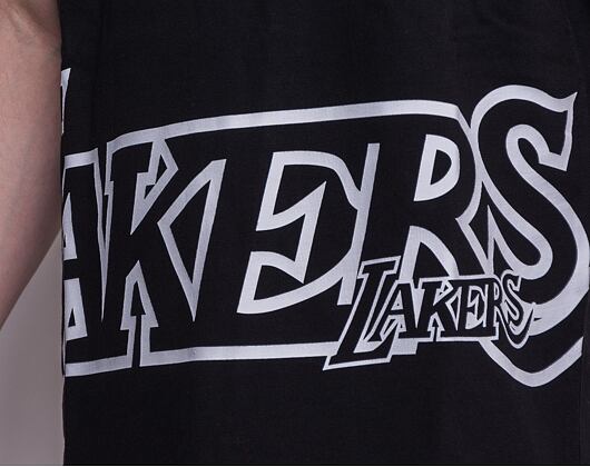 Triko Mitchell & Ness Los Angeles Lakers Big Face Tee 3.0 Black