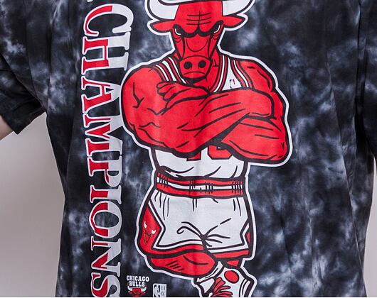 Triko Mitchell & Ness Champions Tie Dye Tee Chicago Bulls Black