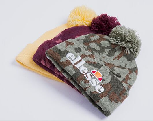 Kulich Ellesse Velly Camo Pom Pom Beanie Khaki