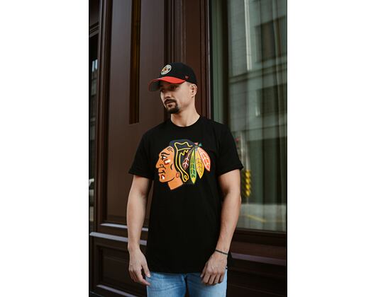 Triko '47 Brand NHL Chicago Blackhawks Imprint ’47 Echo Tee Jet Black