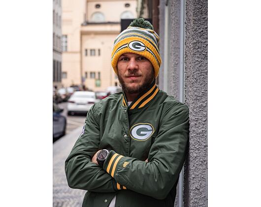 Bunda New Era NFL Team Wordmark Bomber Green Bay Packers Green