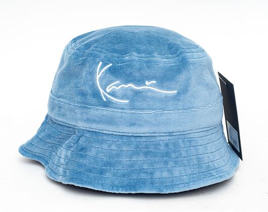 Klobouk Karl Kani Signature Velvet Bucket Hat KA213-046-1 Light Blue