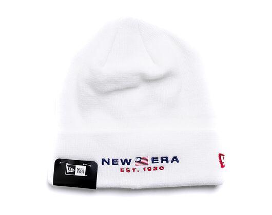 Kulich New Era Logo Front Beanie White