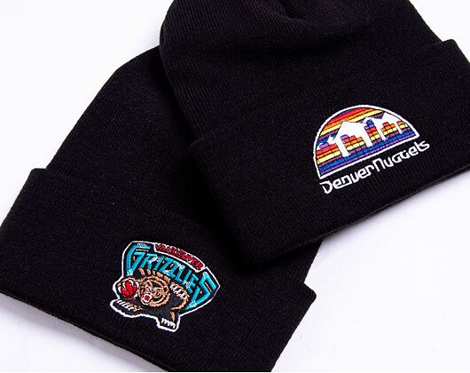 Kulich Mitchell & Ness Denver Nuggets HWC Team Logo Cuff Knit Black