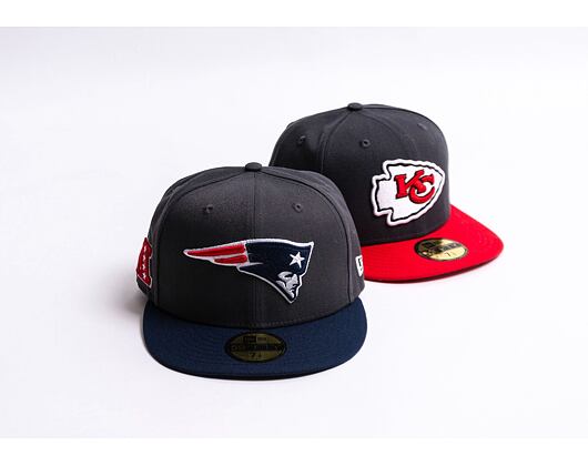 Kšiltovka New Era 59FIFTY NFL Official Team Colors New England Patriots Grey